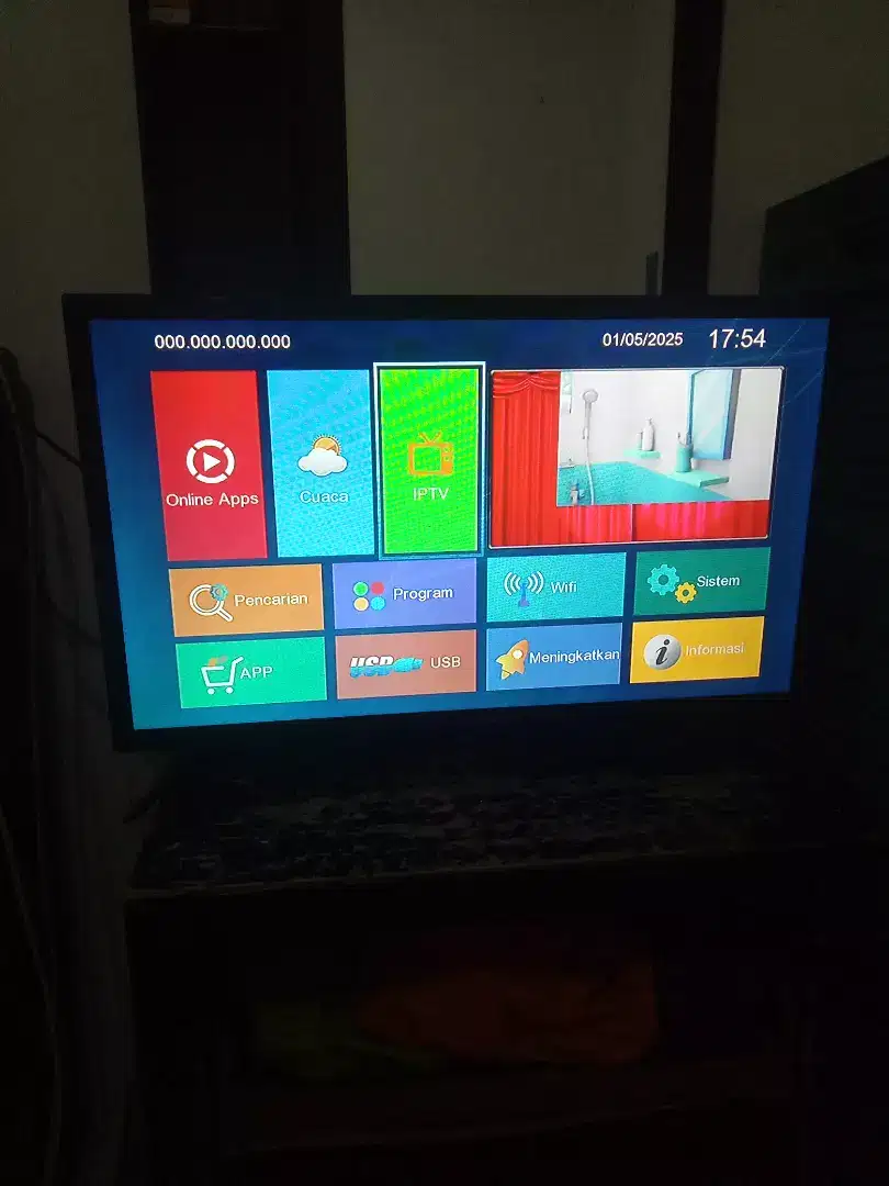 Tv led polytron 32 inci + Stb android