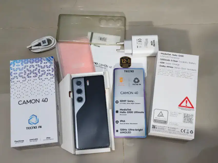 TECNO CAMON 40 Ram 8+8 / 256 GB Fullset Mulus