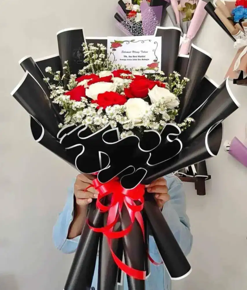 Buket bunga mawar segar