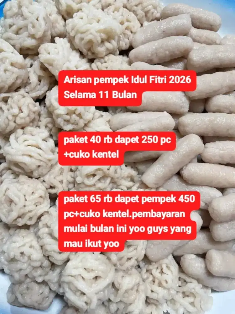 arisan pempek idul fitri 2026 pembayaran bulan ini selama 11 bulan yo