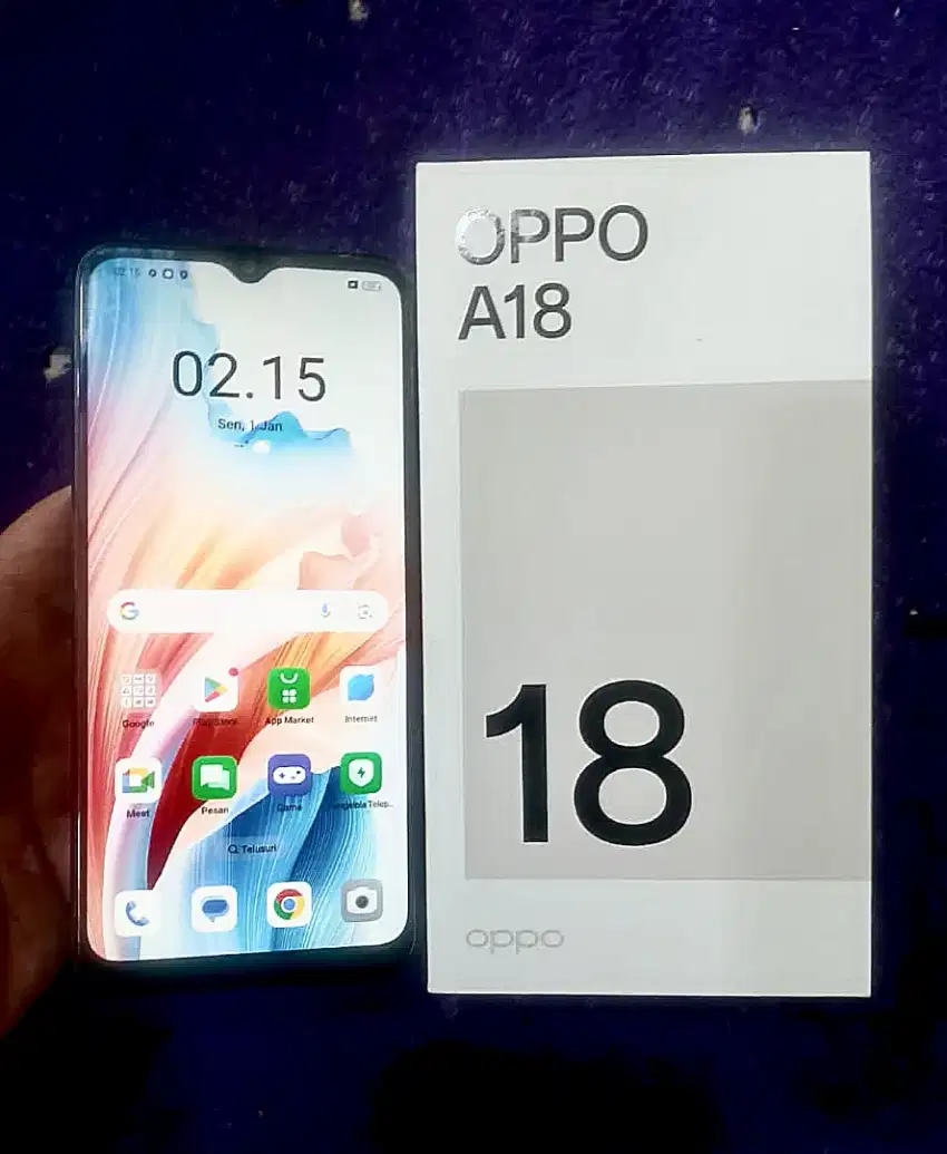 Oppo A18  4 128  Mulus  Full Set  Resmi Oppo