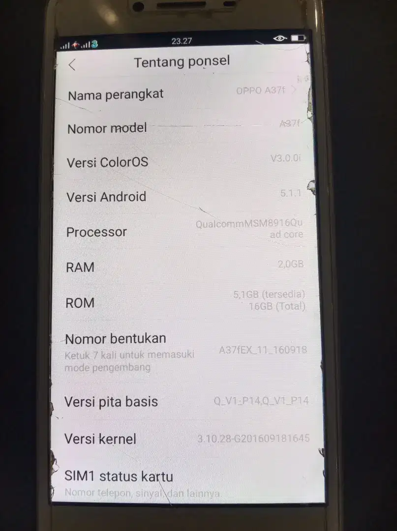 JUAL OPPO A37F KONDISI MASIH MULUS DAN BERFUNGSI BAIK