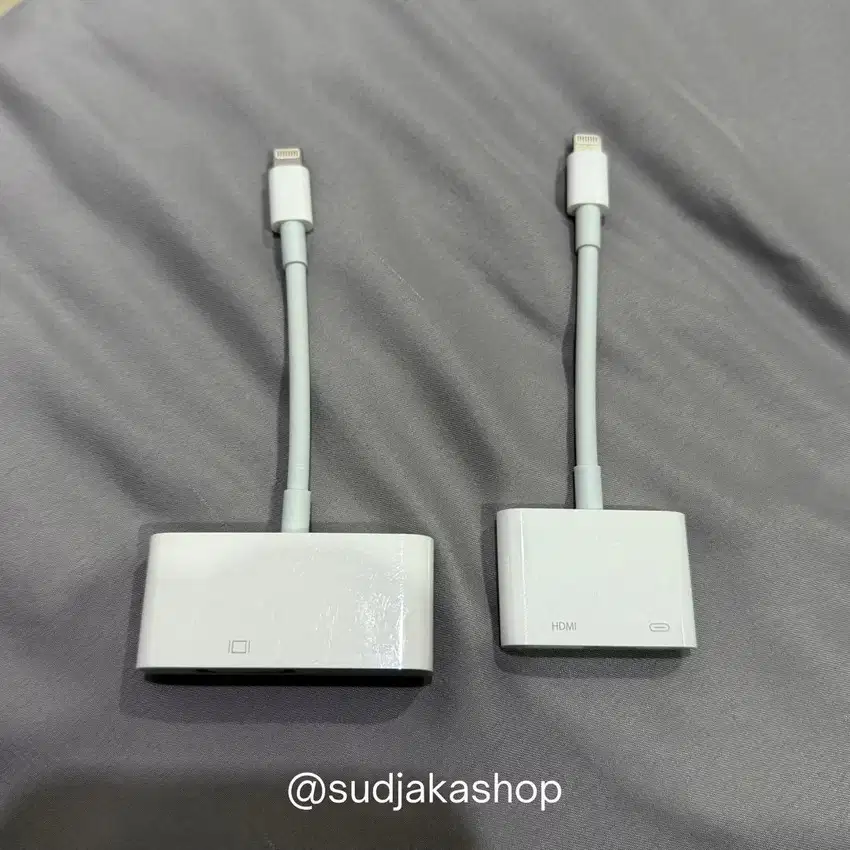 Lightning USB ke VGA dan HDMI (ORIGINAL APPLE) Kondisi Normal