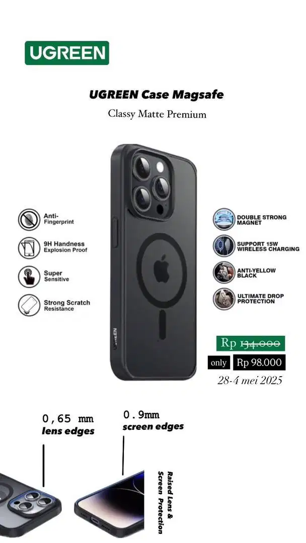 Case magsafe matte ugreen