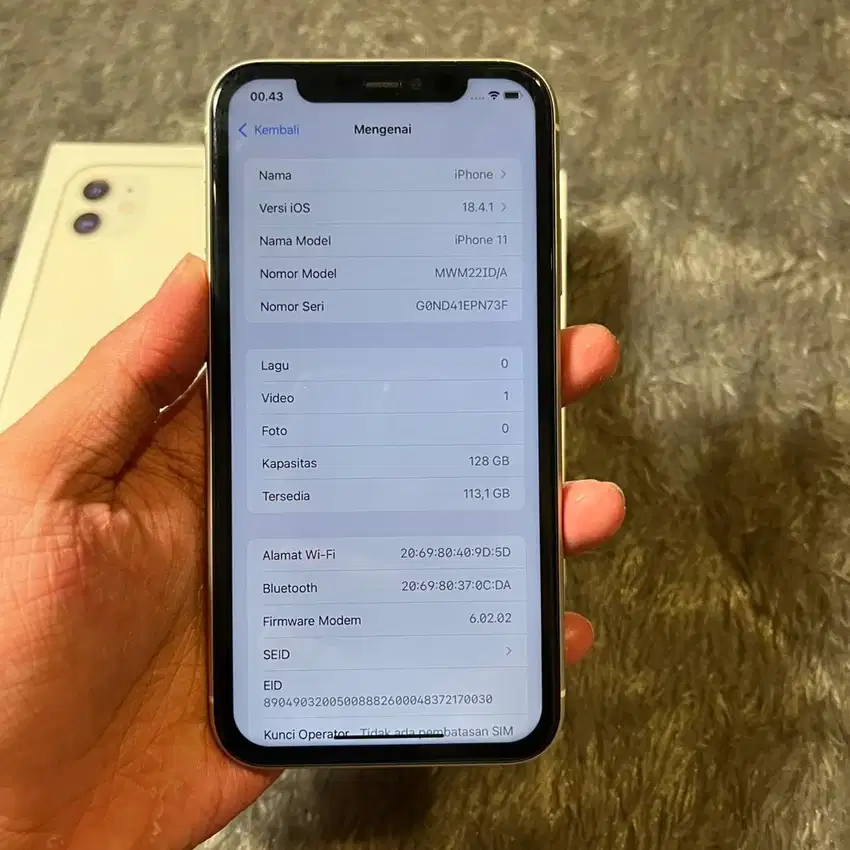 iphone 11 128 mulus fullset like new no minus