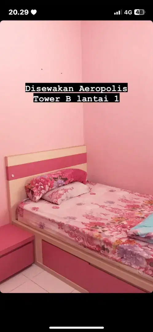Jual Cepat 1 Unit Apartemen di Aeropolis, Tower B, Lantai 1, Type 1 BR