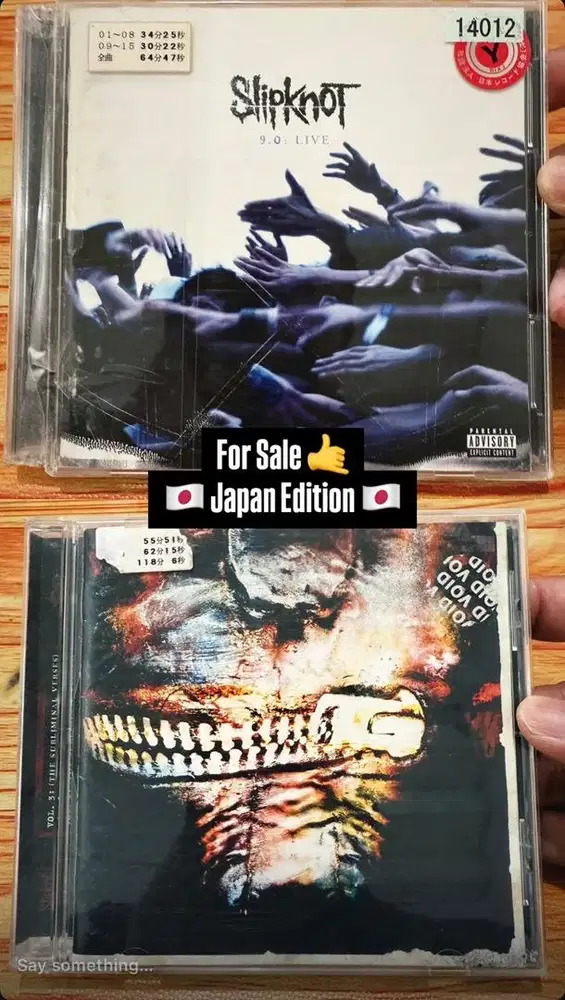 CD Slipknot Original Japan Edition Mantaappp