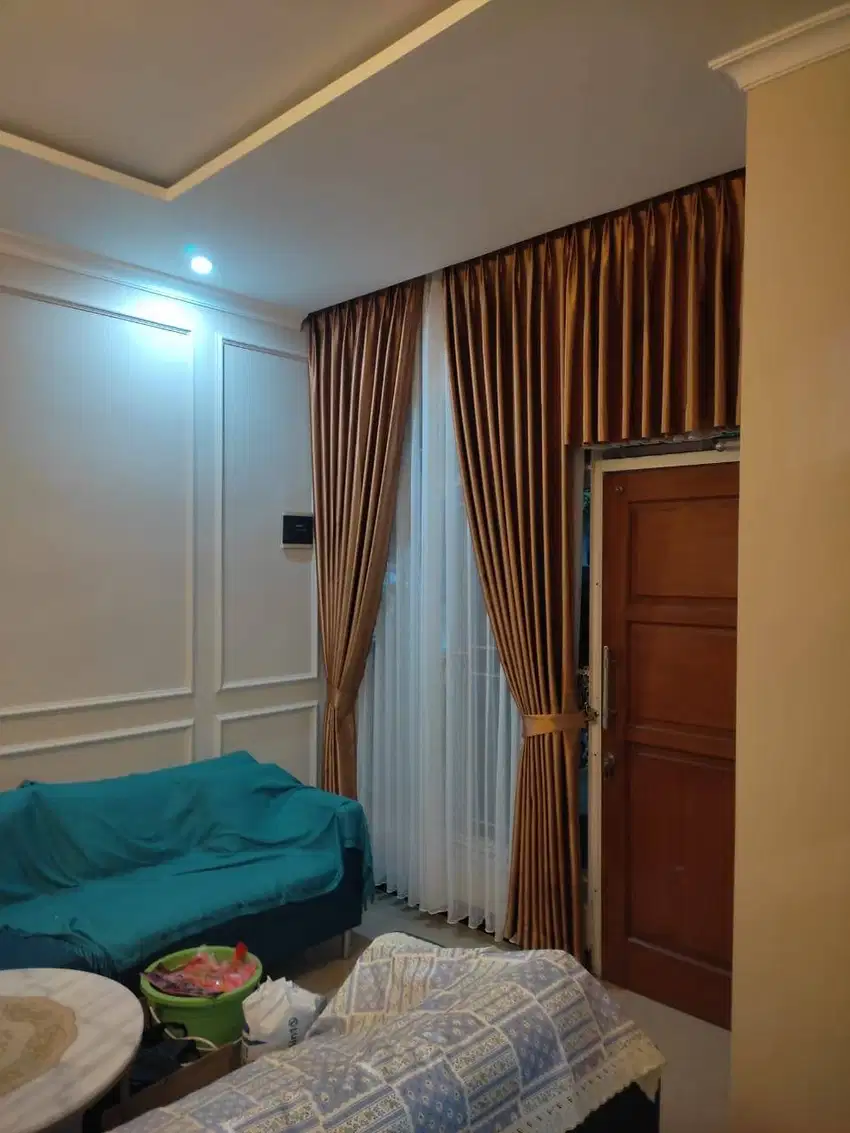 Pasang Gorden Jendela Minimalis Tirai Gordyn Blackout Hordeng Custom