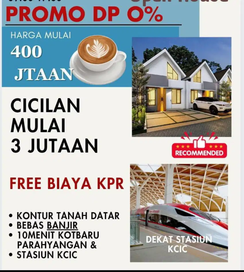 Hari ini open house, Rumah cluster dkt exit Tol padalaran kab bandung