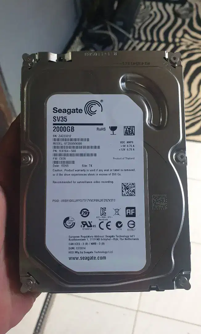 Hardisk Seagate 2TB  6 gb/s 7200rpm 100% sentinel