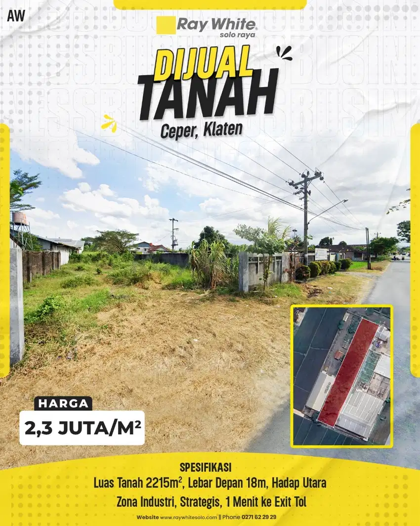 Tanah ceper Klaten dekat exit tol