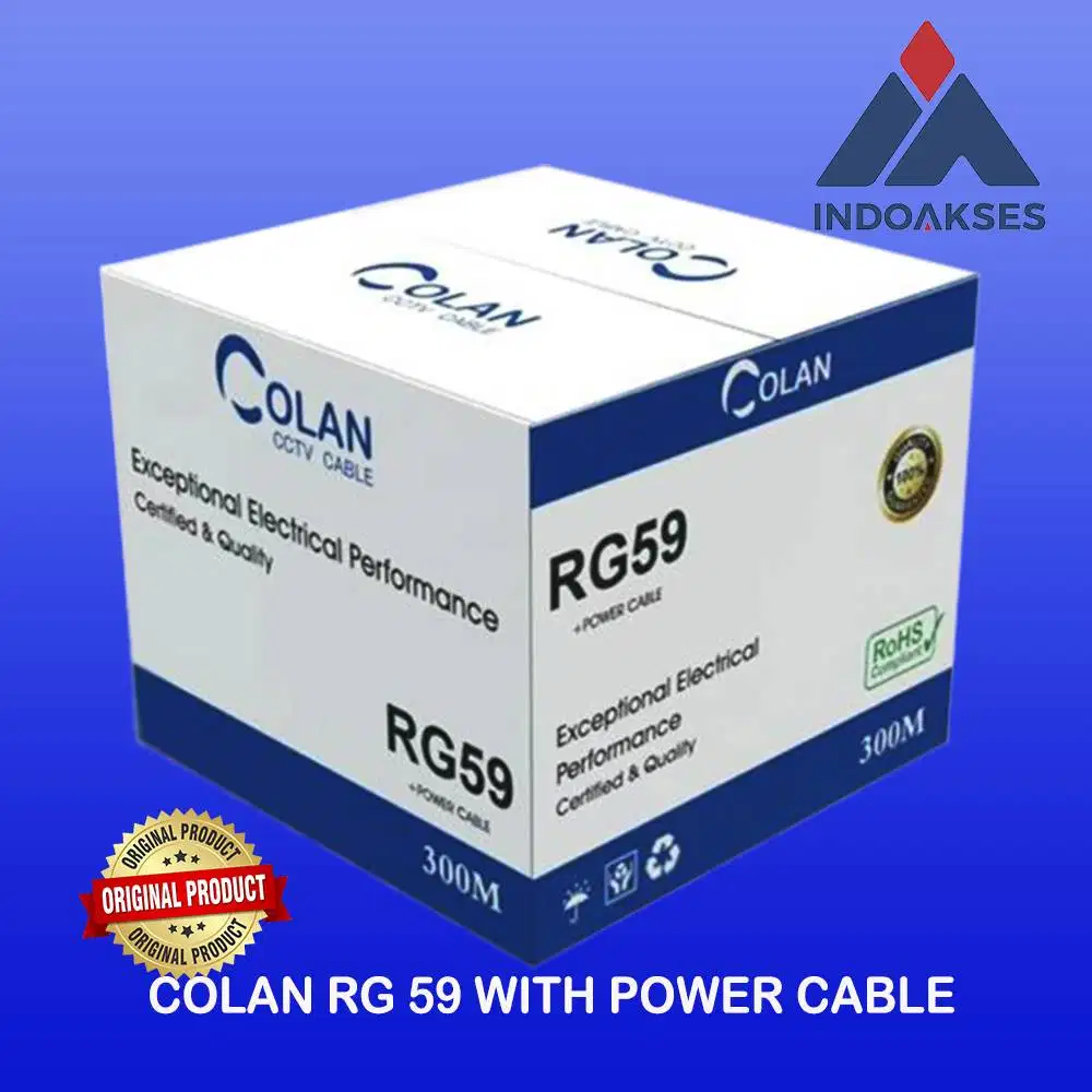 Kabel CCTV RG59 Colan 300 Meter Coaxial Cable + Power RG59 Colan CCTV