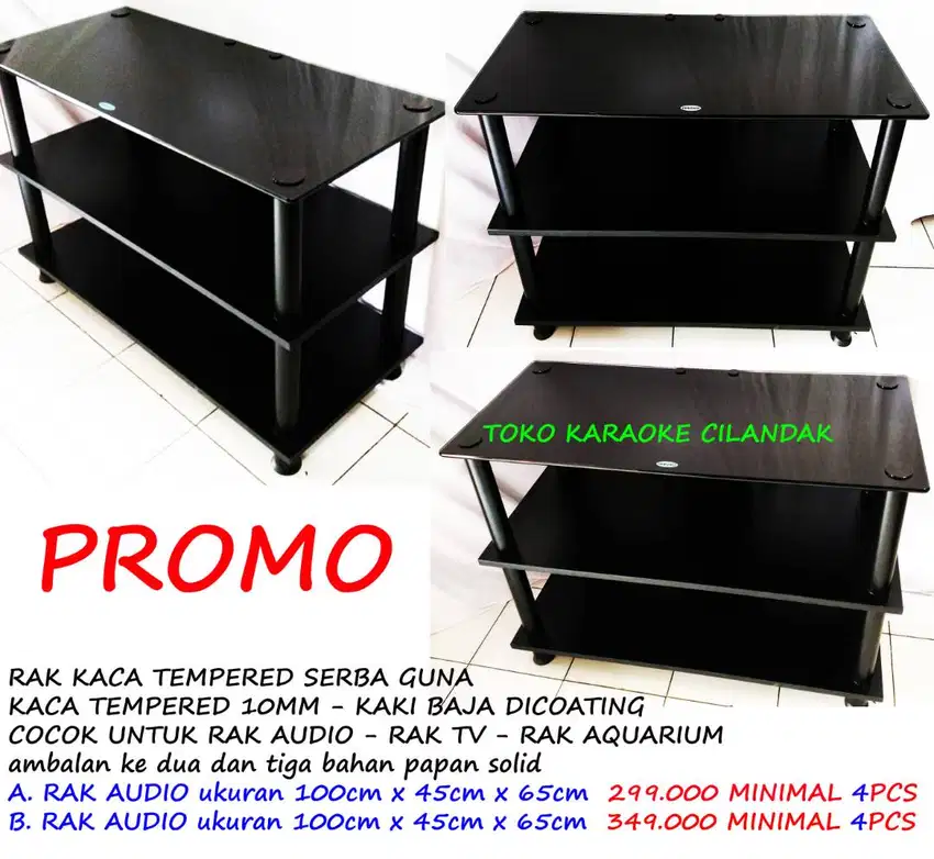rak meja audio 100cm