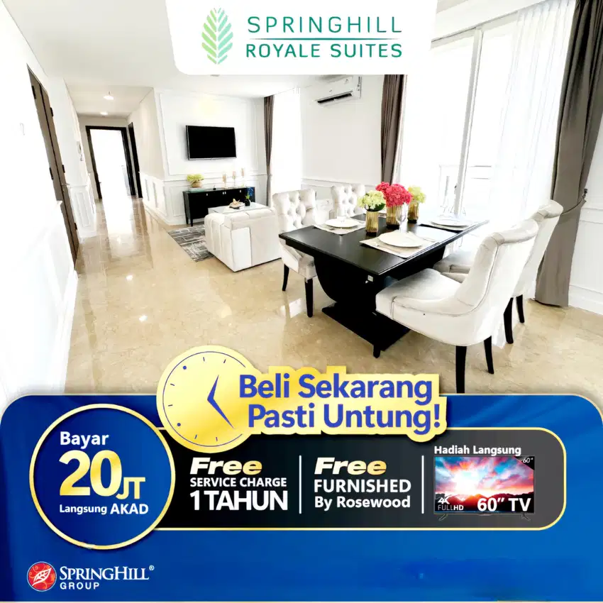 APARTEMEN SPRINGHIL KEMAYORAN TOWER BARU VIEW GOLF DP 0% UNIT BARU