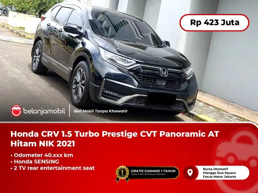 Honda CRV CR-V CR V 1.5 Turbo Prestige Sensing CVT AT Hitam 2021