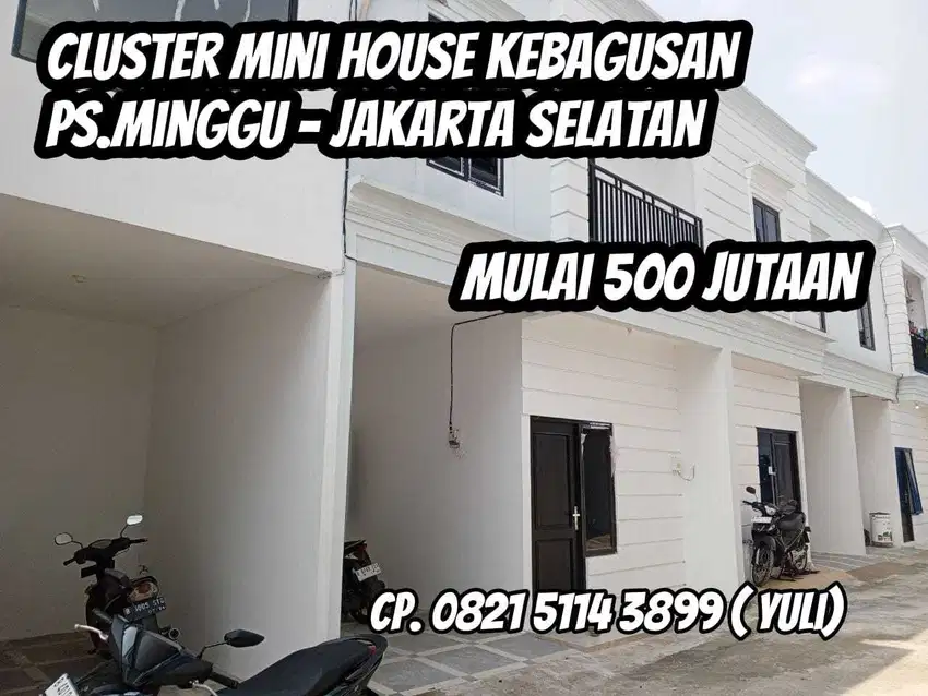 Rumah Cluster 2 Lantai bisa custom Akses mobil di Pasar Minggu Jaksel