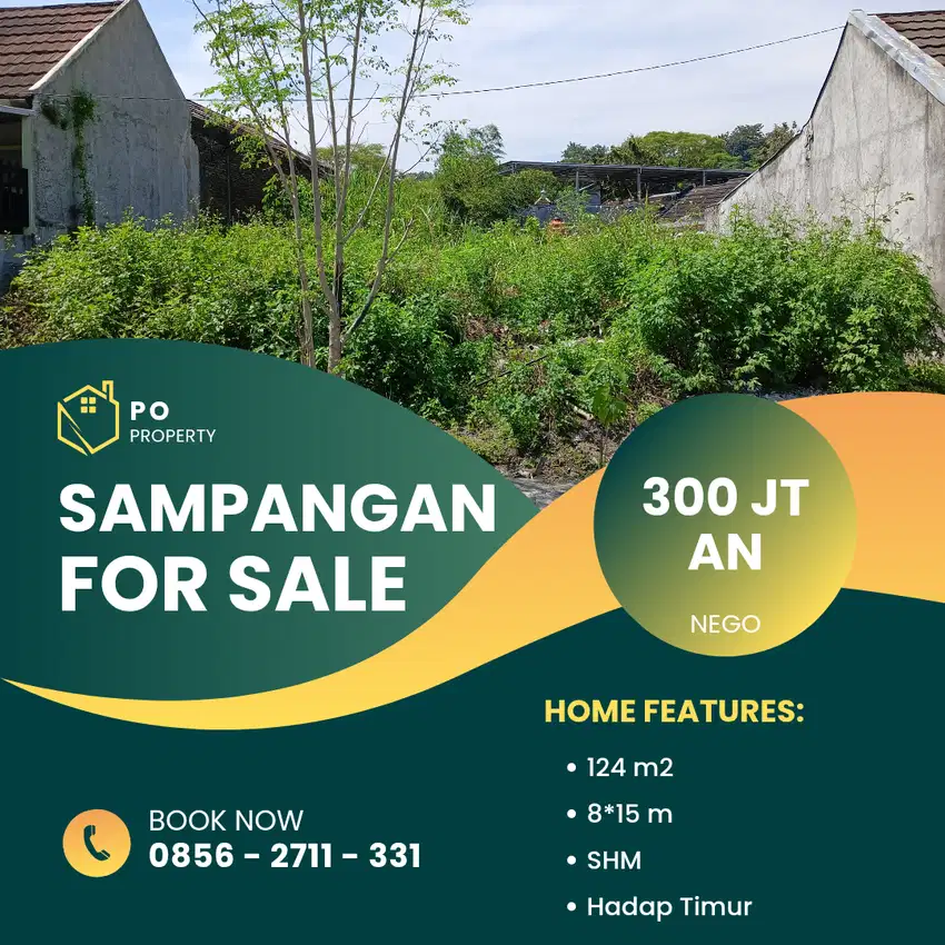 Tanah Kavling Siap Bangun Sampangan Dalam cluster