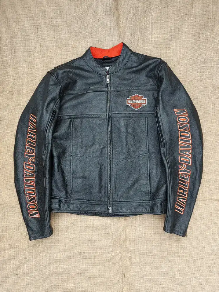 Harley Davidson Jaket Kulit Biker Leather Jacket