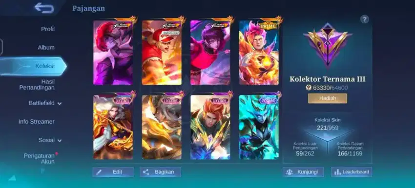 Jual akun mobile legend / ML kof chou