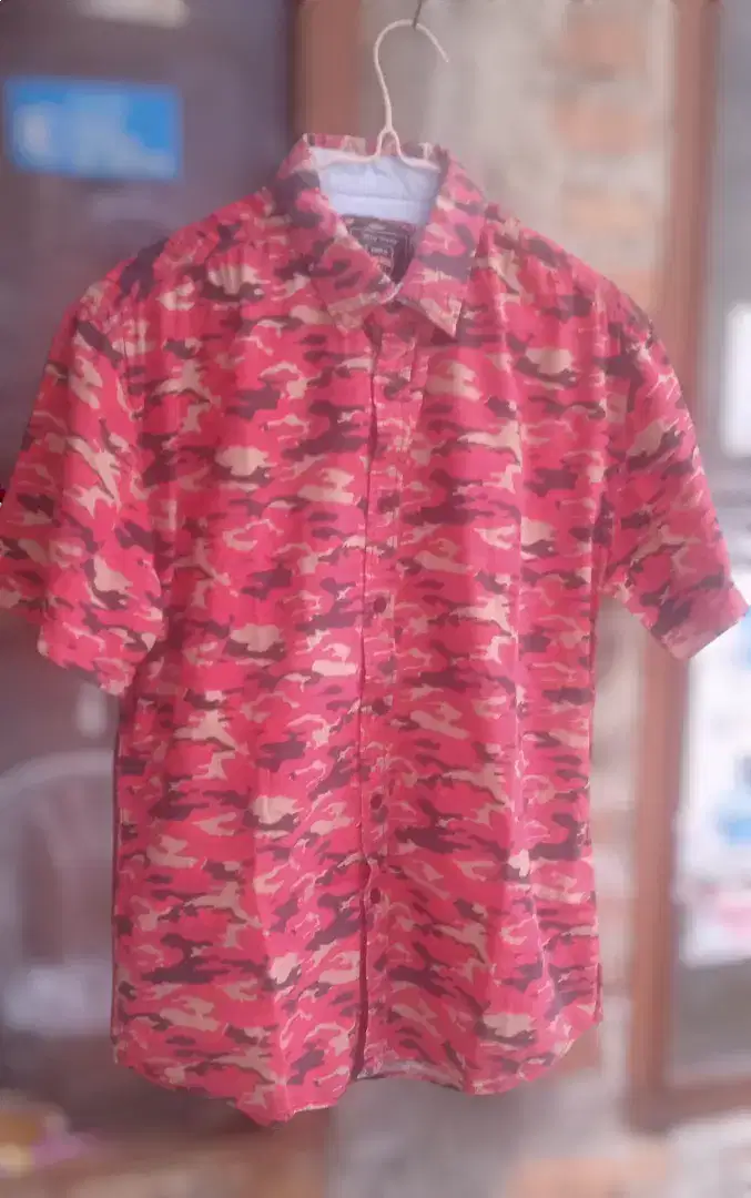 Kemeja import pria motif loreng mulus