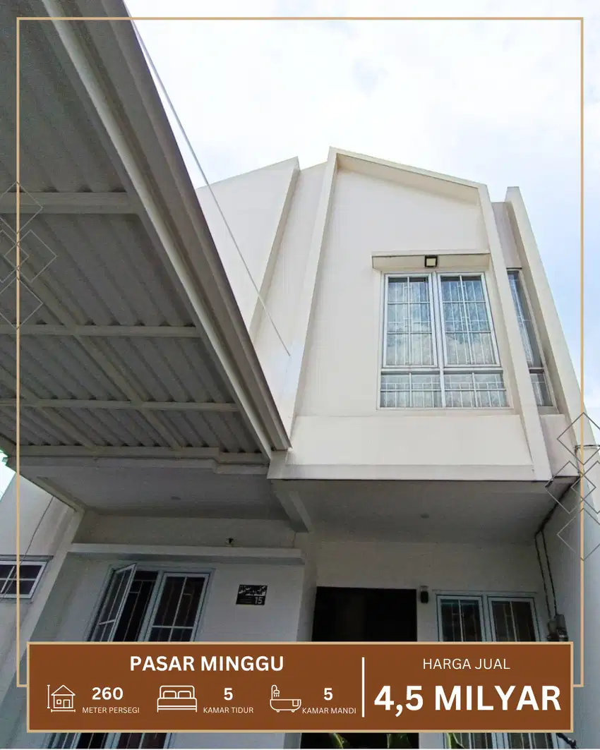 Dijual Cepat Rumah Fasilitas dan Akses Baik, bebas banjir di Ps.Minggu