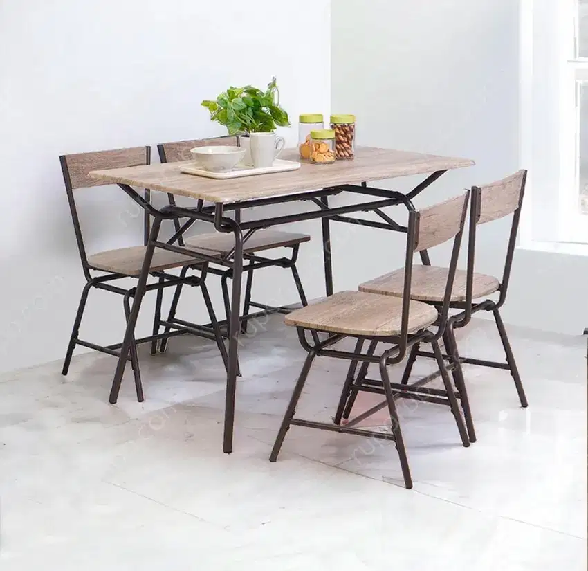 LEON TABLE SET W/4 CHAIRS SONOMA OAK