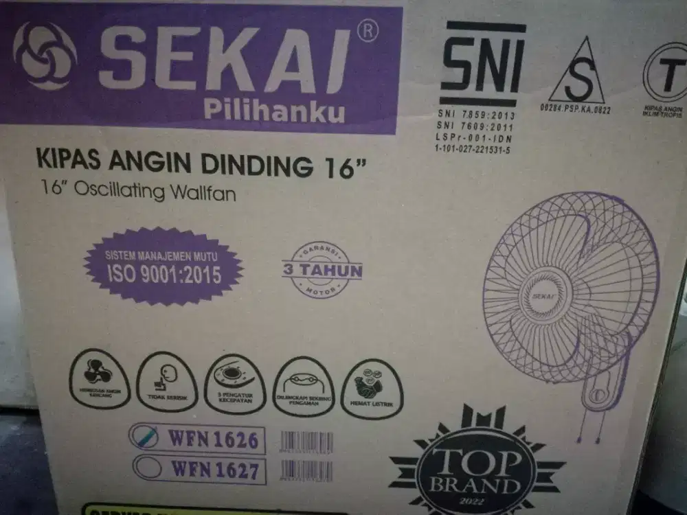 KIPAS ANGIN DINDING merk SEKAI