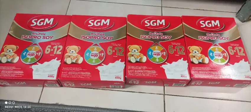 Dijual susu SGM Soya 6-12 , 4 dus 400g