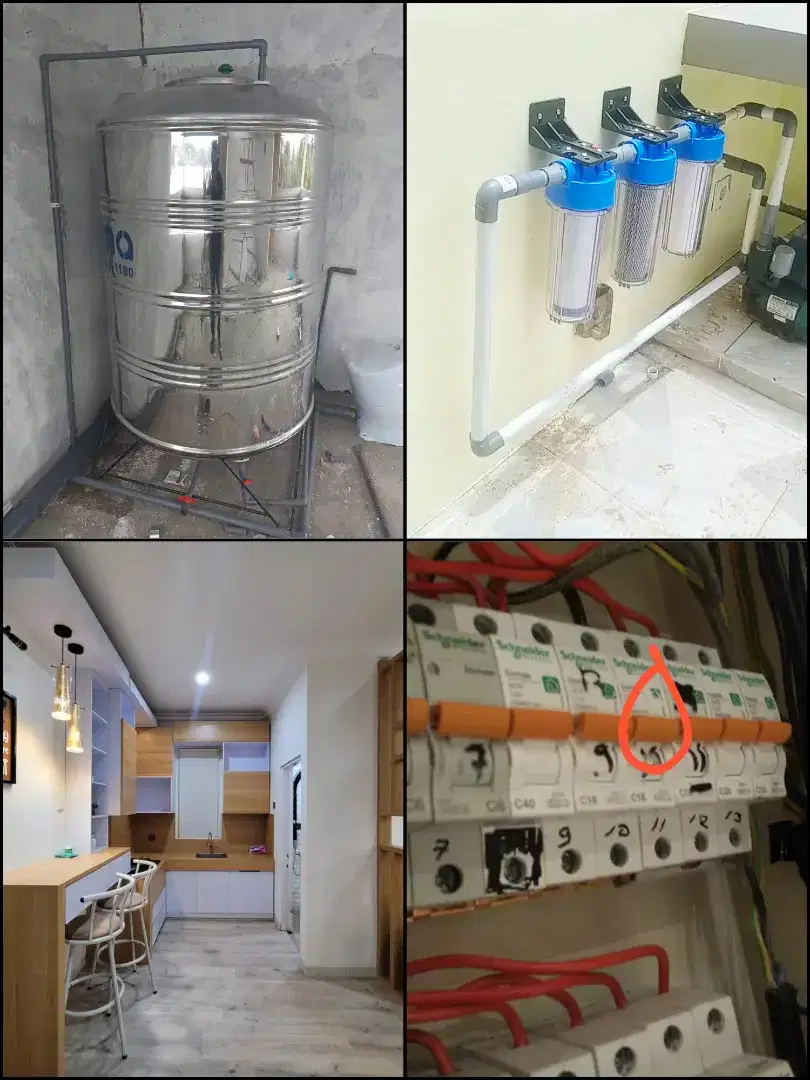 Tukang listrik dan PDAM ledeng