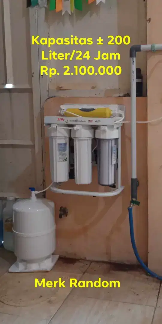 Mesin Pengolahan air minum kapasitas 200L/Hari
