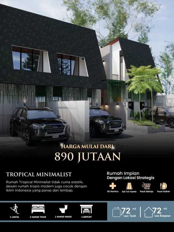 DIJUAL RUMAH CUSTOMIZE TANPA BANK CICIL KE DEVELOPER YASMIN BOGOR