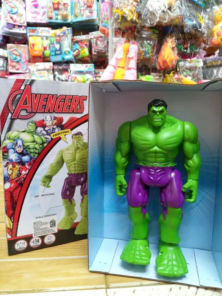 mainan anak robot hulk batre