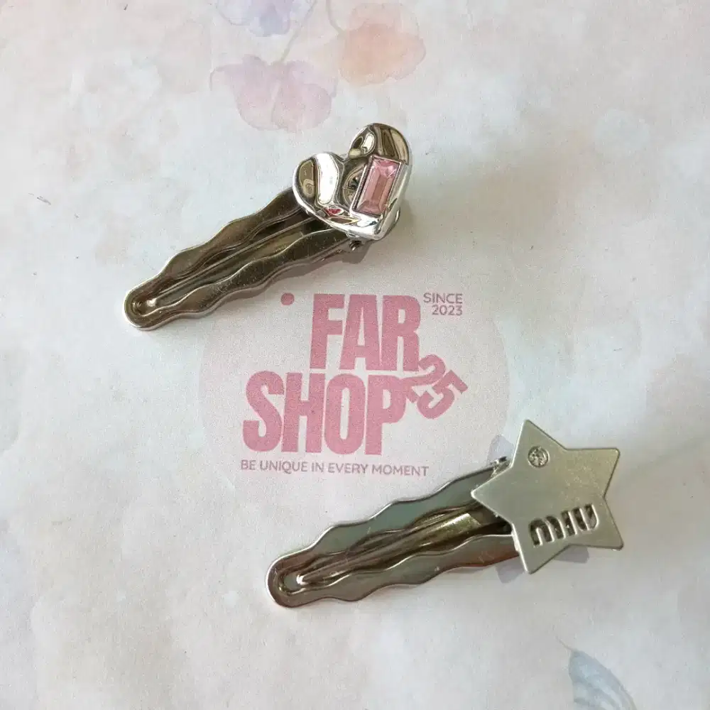 Jepit Rambut Besi Gelombang dengan varian motif menarik