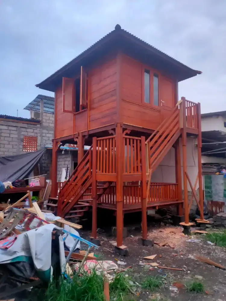 Rumah kayu minimalis jati