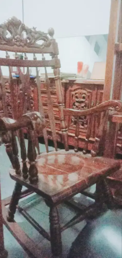 Kursi Goyang Kayu Jati tua antik