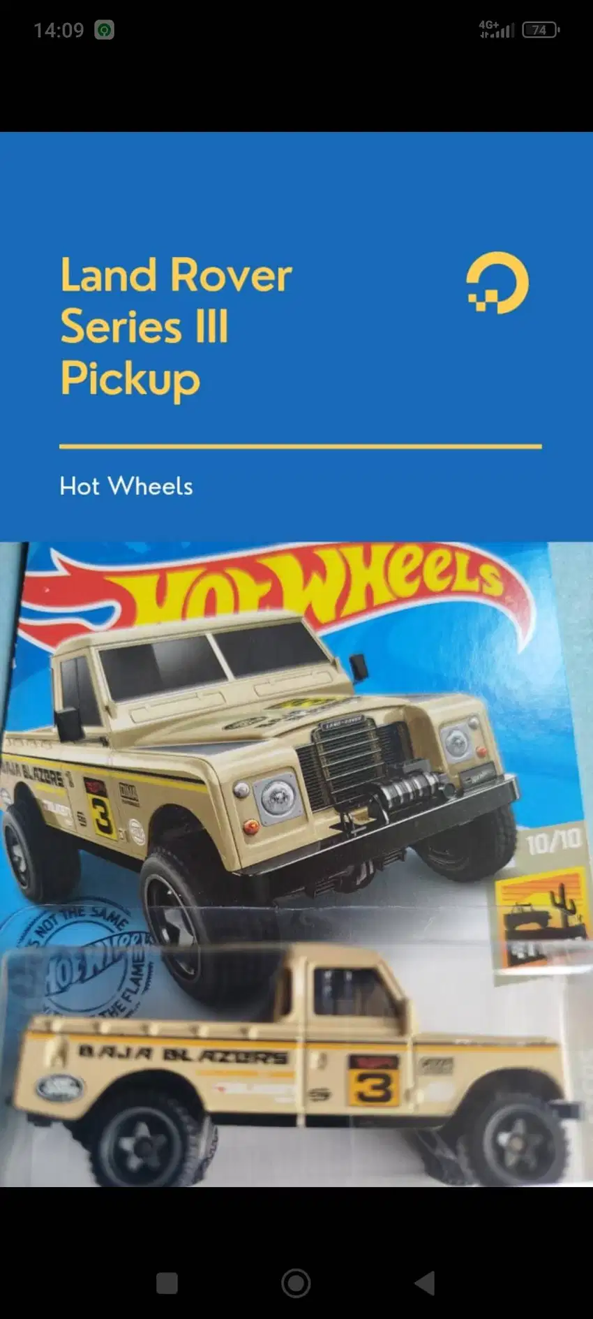 Hot Wheels Land Rover Pickup