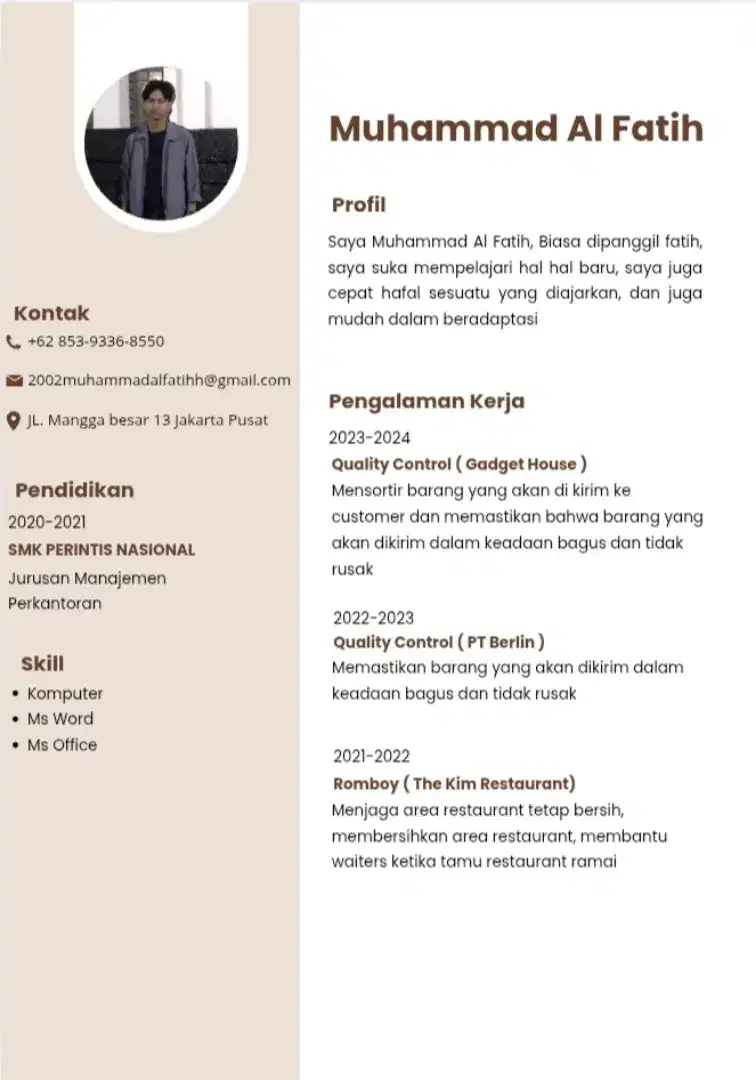 CARI KERJA YANG ADA MESS, KERJA APAPUN
