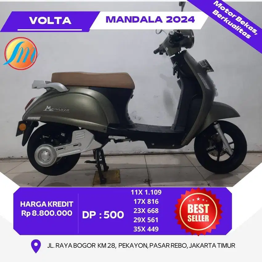 VOLTA  MANDALA TAHUN 2024 MOTOR LISTRIK GRATIS KIRIM SEJABODETABEK