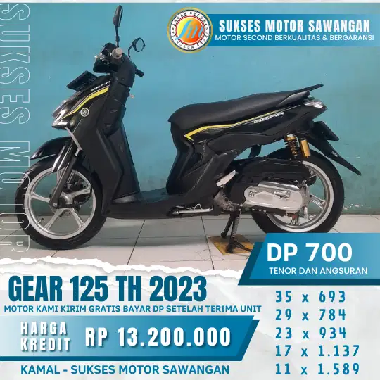 MIO GEAR 125 TH 2023 DP 1 JT SYARAT CUKUP KTP KK AJA GUYS