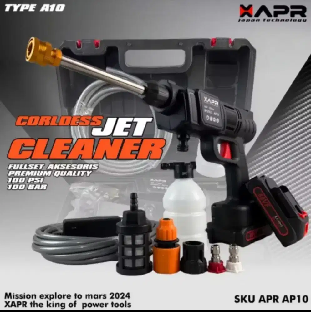 X APR A10 MESIN SEMPROT JET STEAM CLEANER CORDLESS APR JAPAN