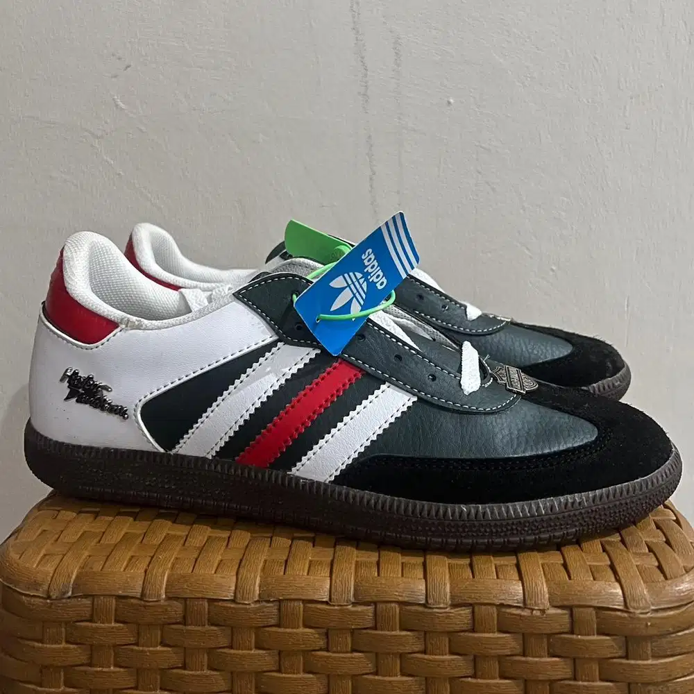 SEPATU PRIA CASUAL SNEAKERS ADIDAS SAMBA HARLEY DAVIDSON SIZE 44