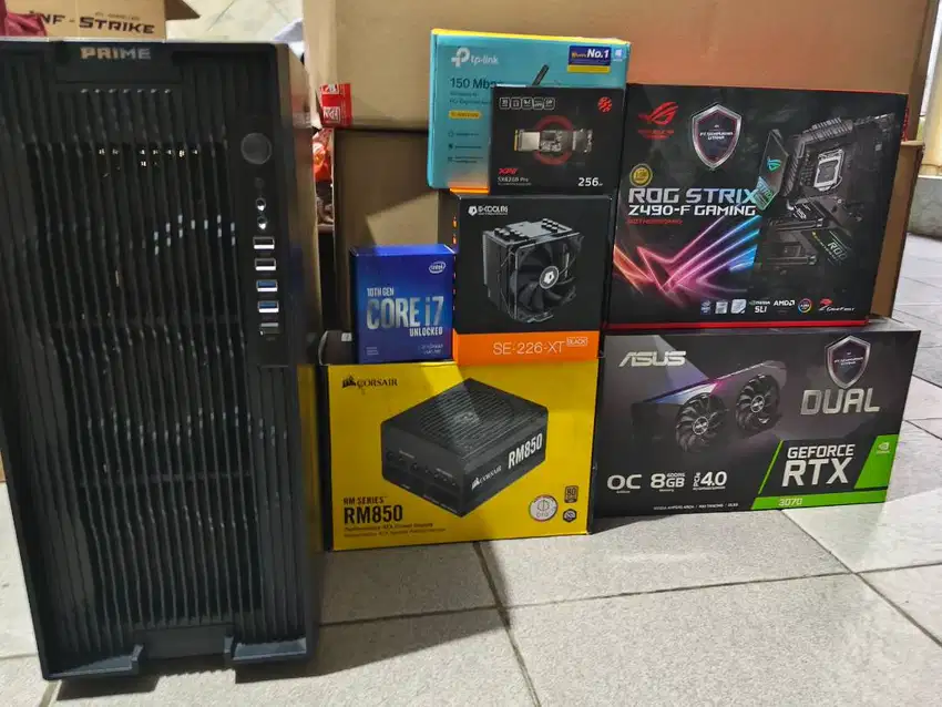 pc rakitan gaming rtx 3070 i7 10700k ram 16gb cpu komputer live stream