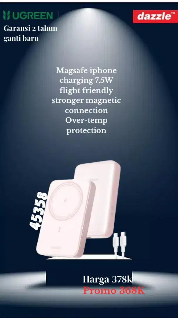 Powerbank ugreen 10K mAh fast charging