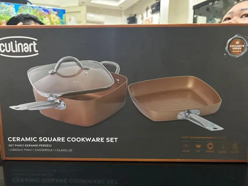 NEGO HALUS! CERAMIC SQUARE COOKWARE SET NEW!