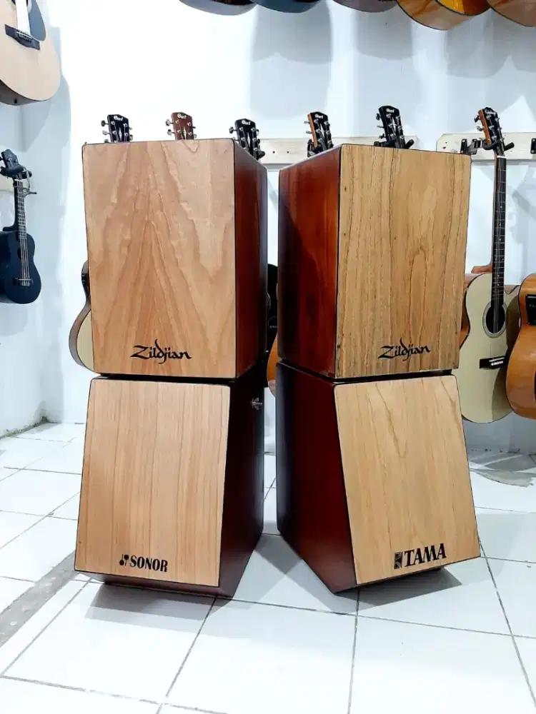 Kajon, kahon, drum akustik gitar akustik
