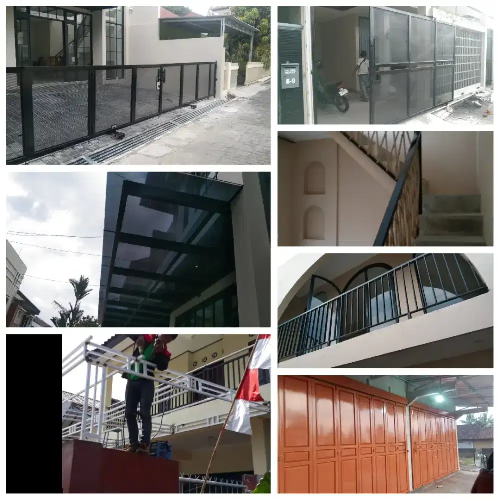 Pembuatan bergaransi untuk pintu gerbang,pagar,railing tangga,kanopi