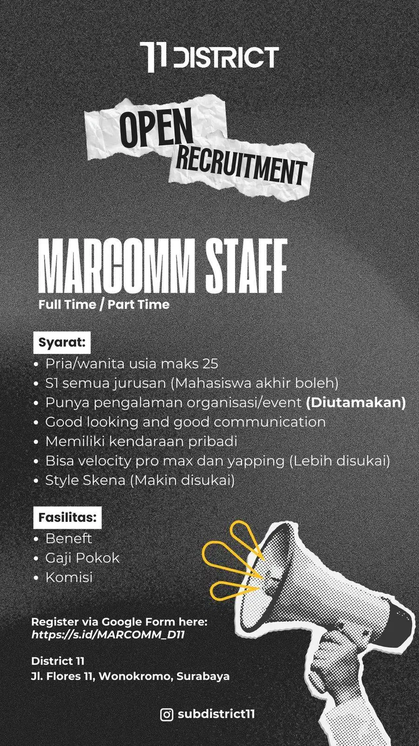 PART TIME MARKETING COMMUNICATION