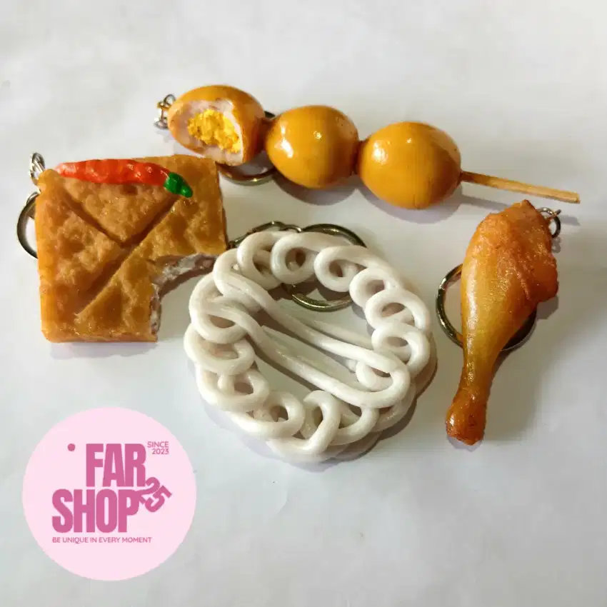 Gantungan Kunci Resin Makanan Unik Dan Menggemaskan