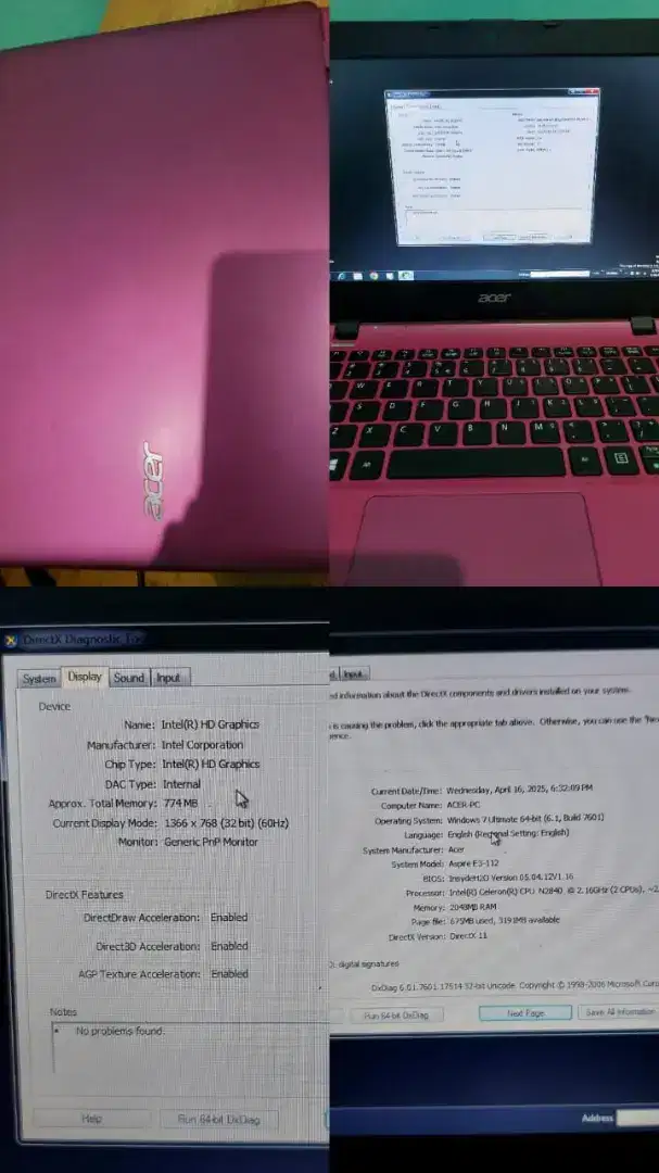 Notebook Acer aspire e3-112