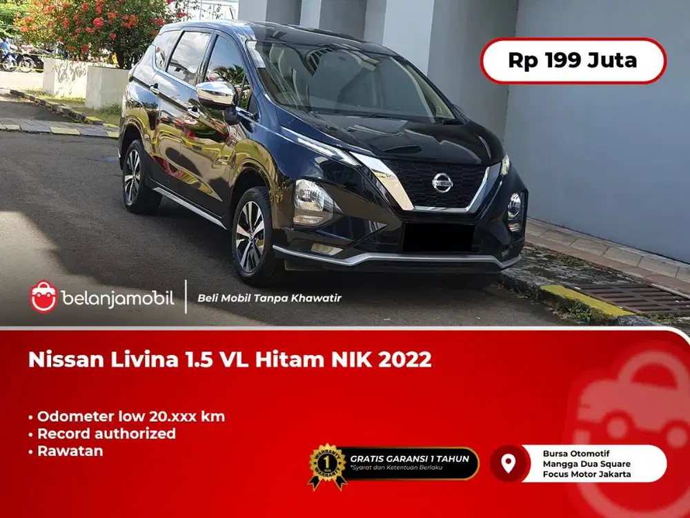 [ LOW KM ] Nissan Livina 1.5 VL Hitam 2022/2023